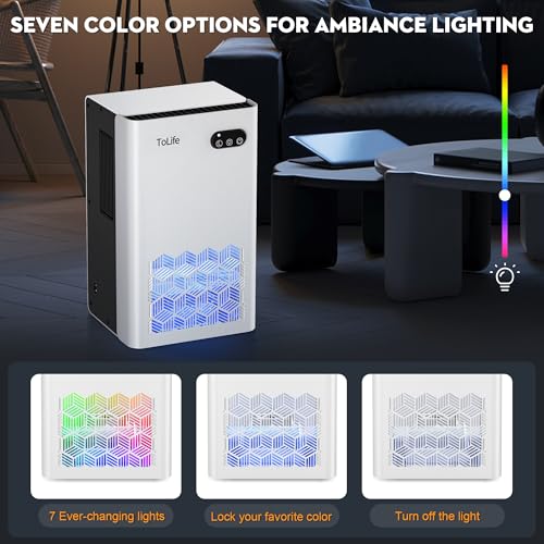Compact ToLife dehumidifier in a bedroom setting