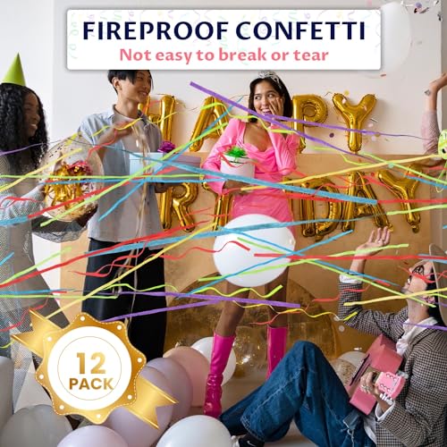 FIEKEICC Confetti Cannon 12Inch Multicolor celebration effect
