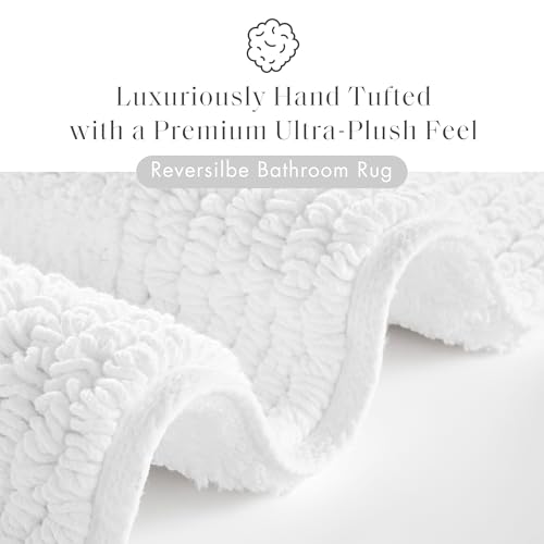 Close up of Madison Park tufted bath rug texture