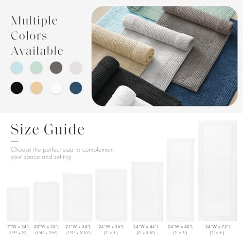 Madison Park cotton bath rug folded corner view