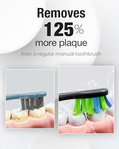 Sonic toothbrush with W-shaped brush head