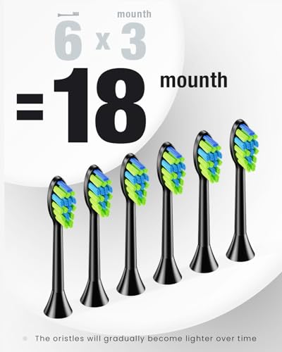 6 W-shaped replacement brush heads for 7AM2M