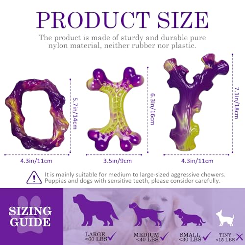 Close up of purple Frienhund aggressive chewer toy