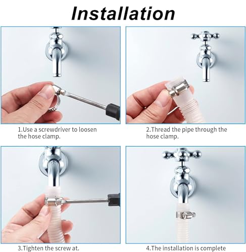 MUZHUPGUZ 20Pcs Adjustable Stainless Steel Hose Clamps Assortment Kit application view