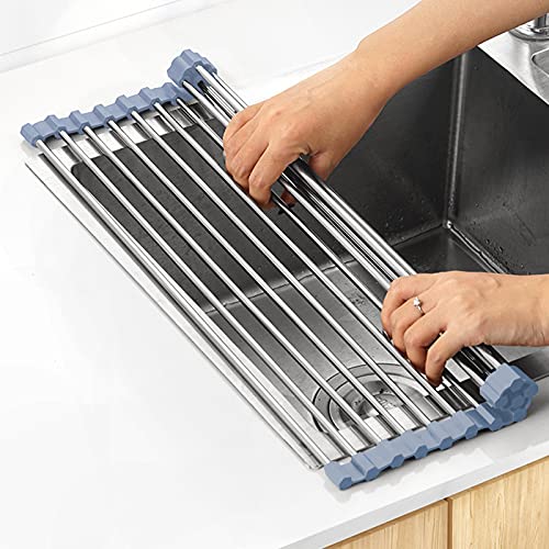 MECHEER 17.5 inch roll up dish drying rack