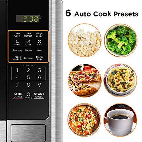 Control panel and digital display of BLACK+DECKER microwave