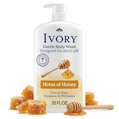 IVORY Honey Scent Body Wash 35 oz bottle front