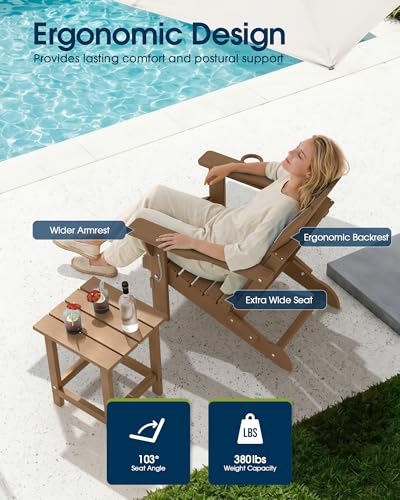 Retractable cup holder on MUCHENGHY outdoor chair
