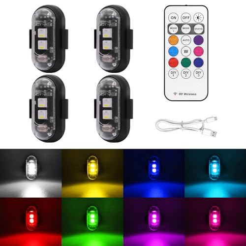 Elegananccy 4PCS Wireless LED Strobe Lights set
