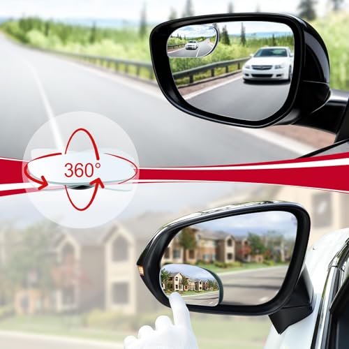 Rounded oval blind spot mirror profile