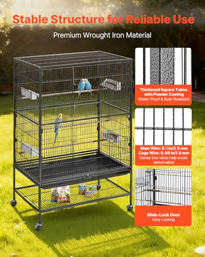 Close up of bird cage locking mechanism