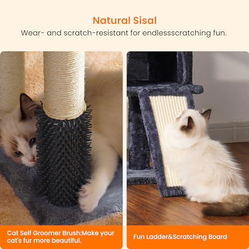 Smoky Gray Heybly cat tree structure