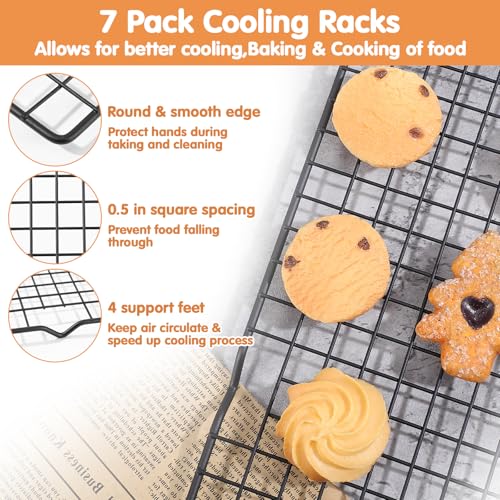 Nonstick black cooling rack for cookies