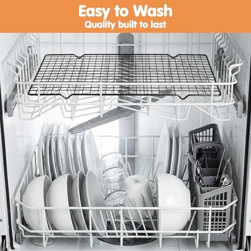 Baking rack inside a half sheet pan