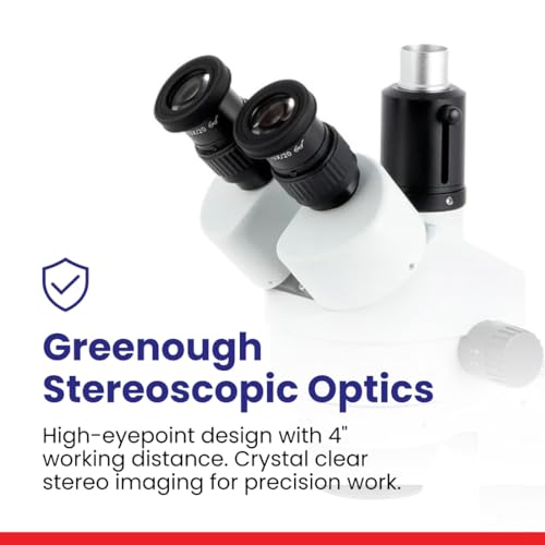 Stereo zoom microscope for large item inspection
