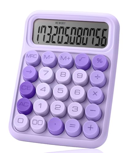 Mr. Pen mechanical switch calculator purple top view