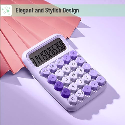 Display screen of Mr. Pen purple calculator