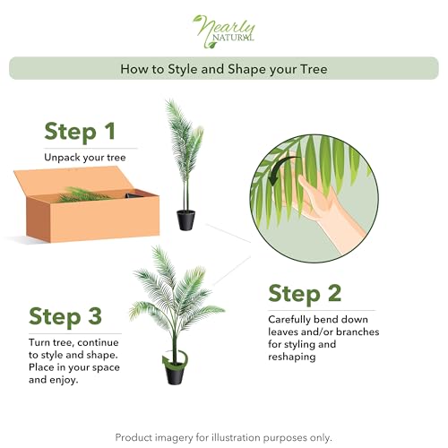 Close up of realistic Golden Cane Palm foliage