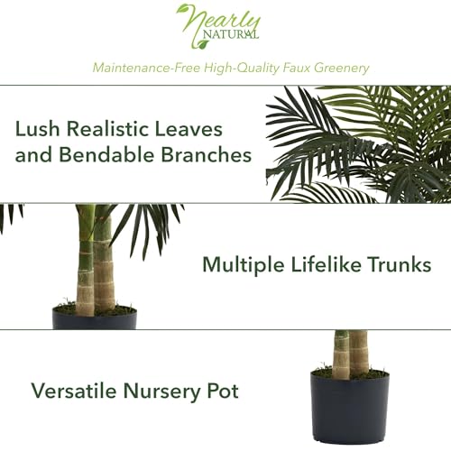 Nearly Natural palm showing double stalk design