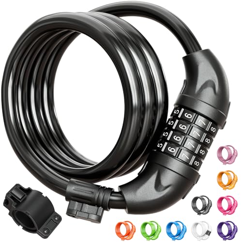 Titanker 4-foot bike lock in black