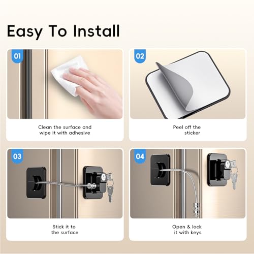 Using locks on a kitchen cabinet