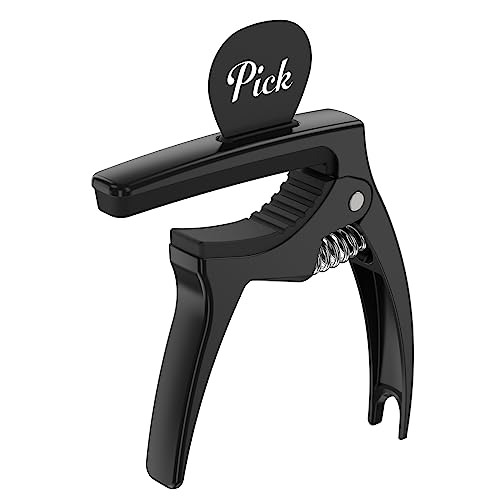 TANMUS guitar capo with integrated pin puller