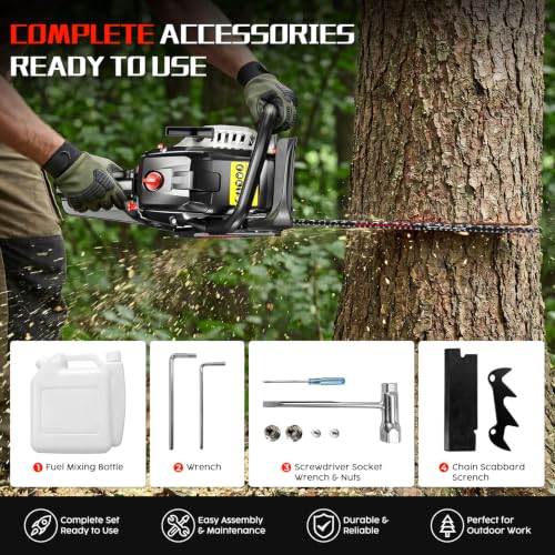 Baococo 62cc Chainsaw throttle and rear handle