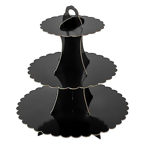 Soleebee 3-tier black cupcake stand