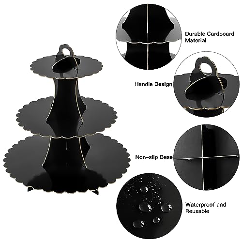 Assembled Soleebee black dessert stand