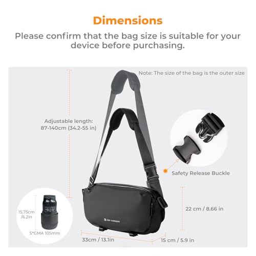 Weather-resistant fabric texture of K&F CONCEPT bag