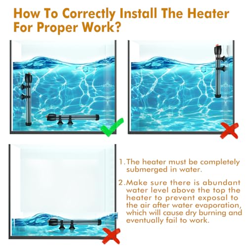 Orlushy aquarium heater in a tank