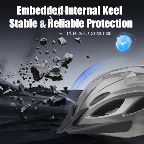 Side profile of Titanium cycling helmet