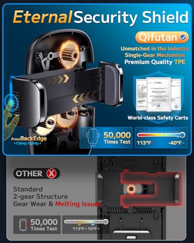 Qifutan phone holder in dashboard configuration