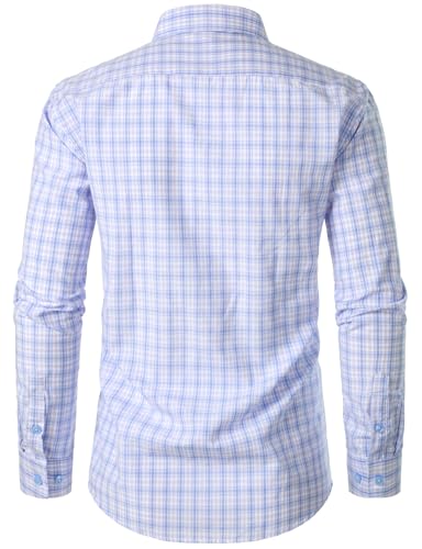 Back view of JEMITOP slim fit dress shirt
