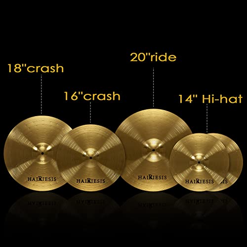 Close up of HAIRIESIS gold cymbal surface
