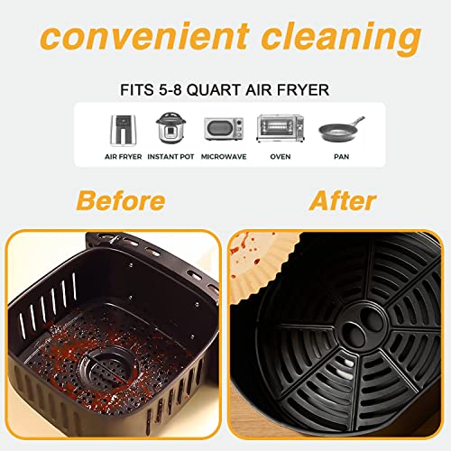 Ailun parchment liner placed inside air fryer basket