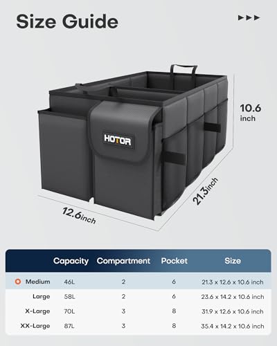Foldable car organizer showing side mesh pockets