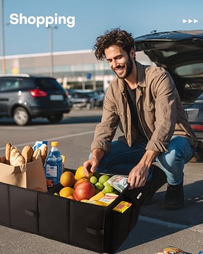 Flat folded HOTOR car trunk storage unit