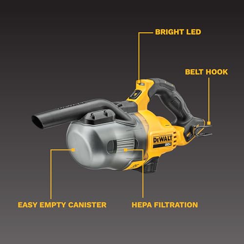 DEWALT cordless vacuum with extension tube attached