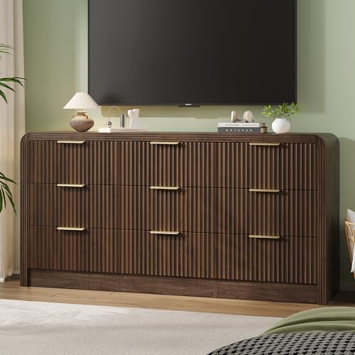 Full Decofy Fluted dresser in a modern bedroom