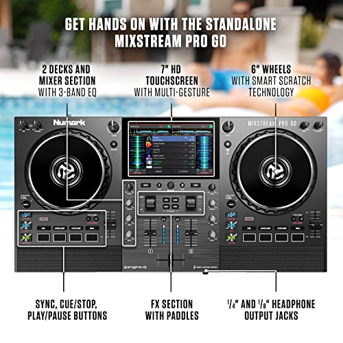 Numark Mixstream Pro Go lighting control menu