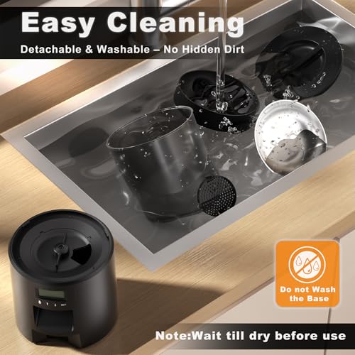 Miaosical cat feeder in black finish