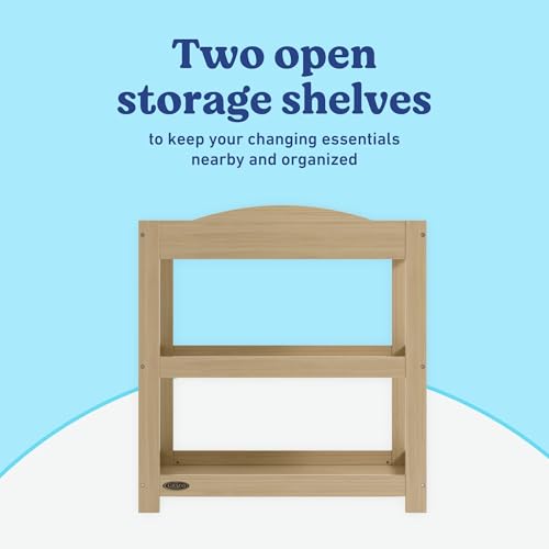 Graco Customizable Changing Table with Changing Pad Driftwood close up
