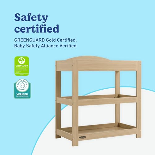 Graco Customizable Changing Table with Changing Pad Driftwood nursery setup