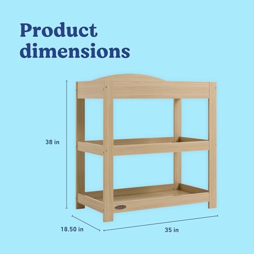 Graco Customizable Changing Table with Changing Pad Driftwood back structure