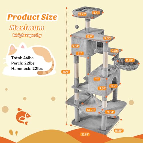 Plush perches on Aidoly Cat Tower