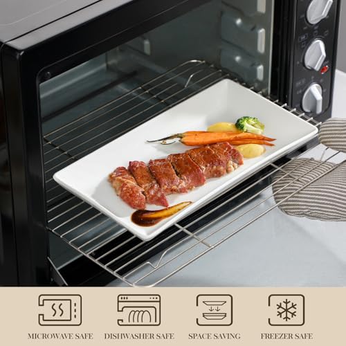 MALACASA 3 Tier Serving Trays angled view