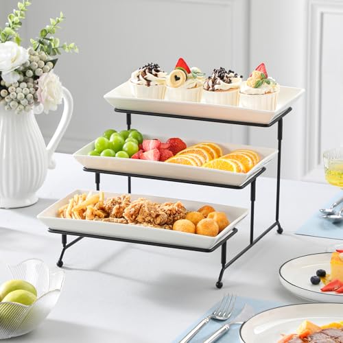 MALACASA 3 Tier Serving Trays boxed for gifting
