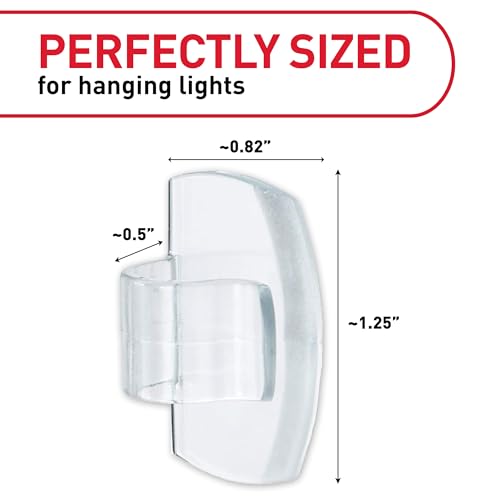 Clear plastic Command light clips