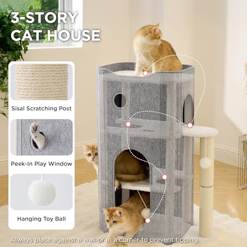 Bedsure cat tree sisal scratching post detail